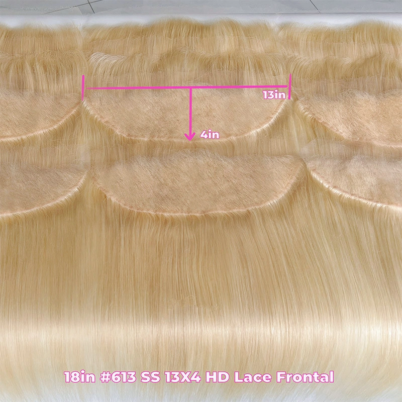 18inch 13x4 HD Lace Frontals #613 Blonde Color Hair